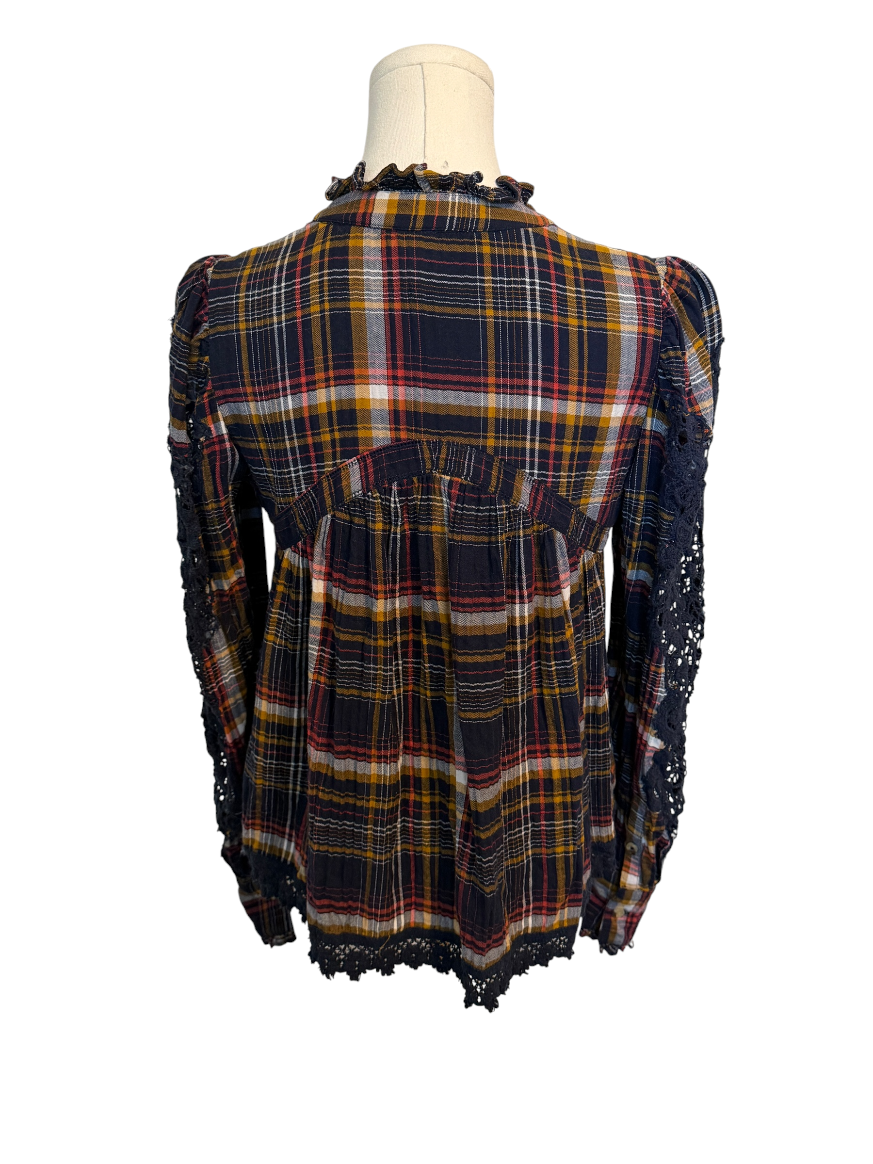 Pilcro Lace-Trimmed Blouse