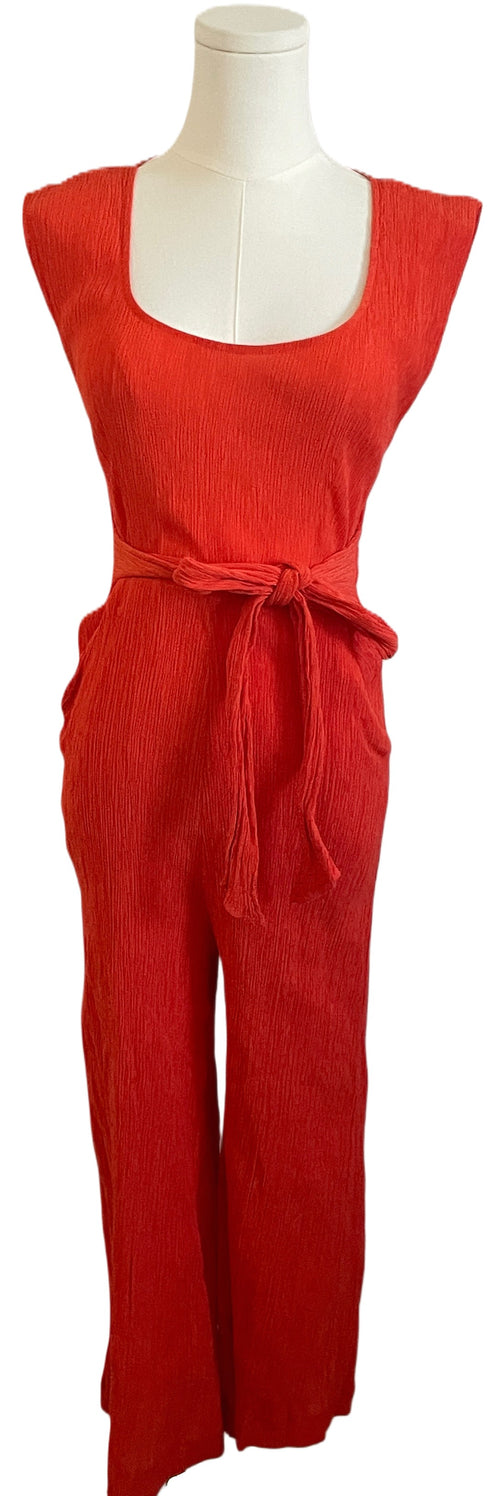 By Anthropology orange jumpsuit 
