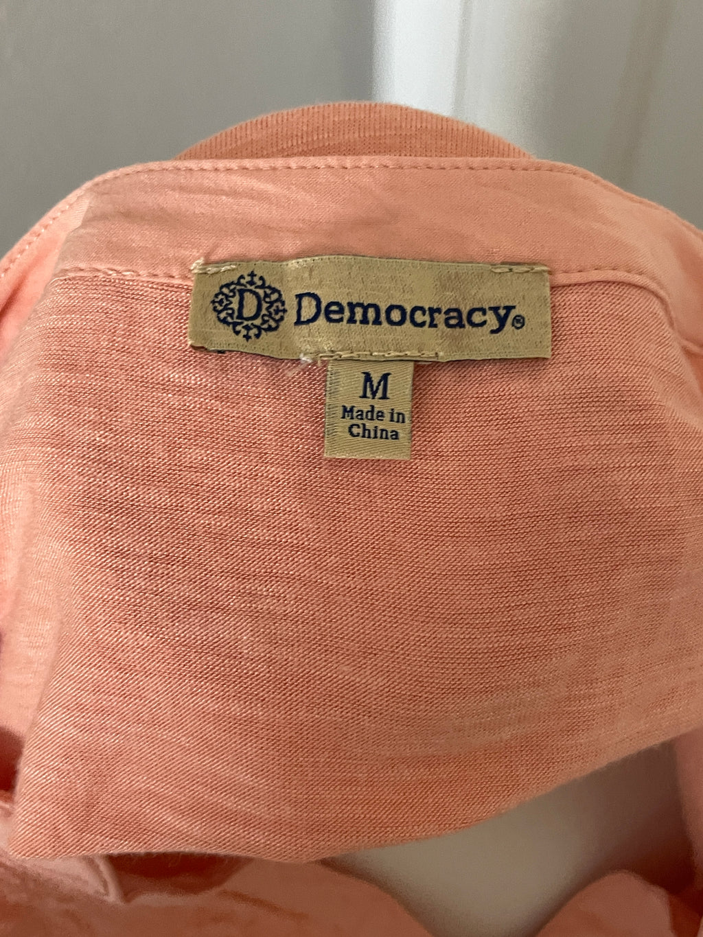Democracy button down embroidered top 