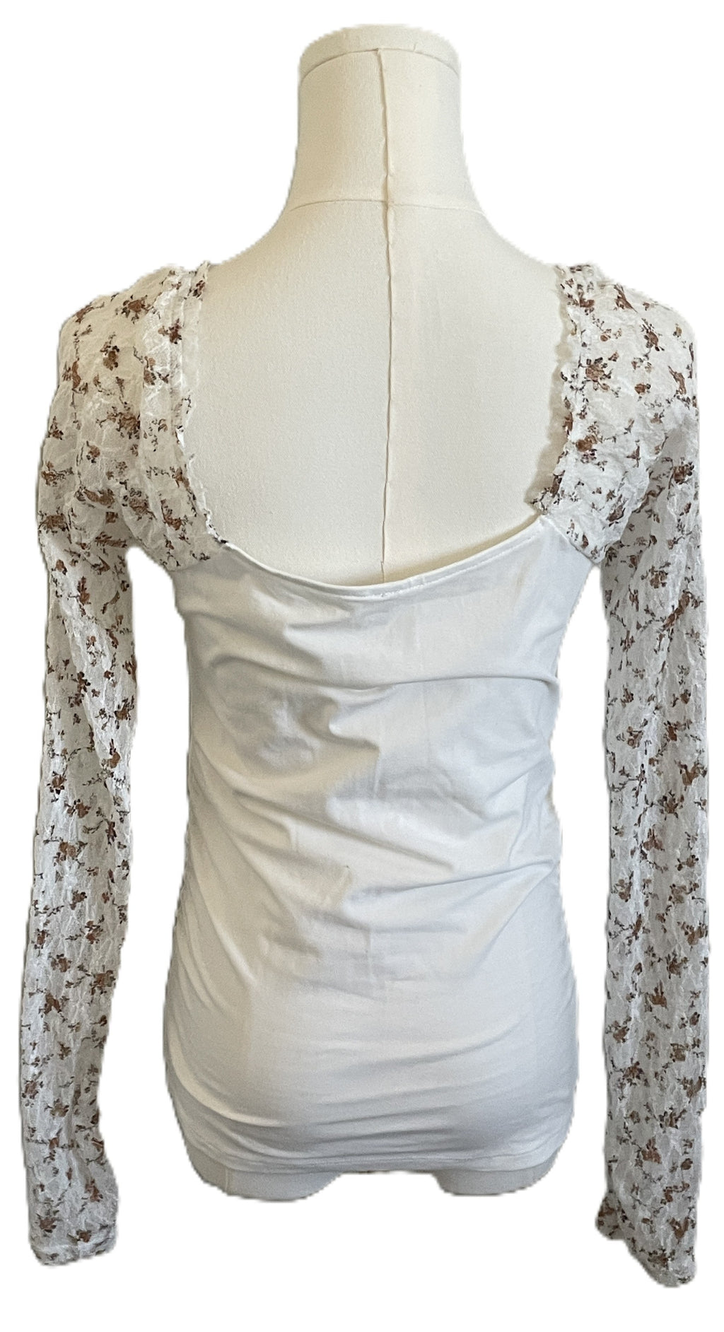 Free People White and floral Top