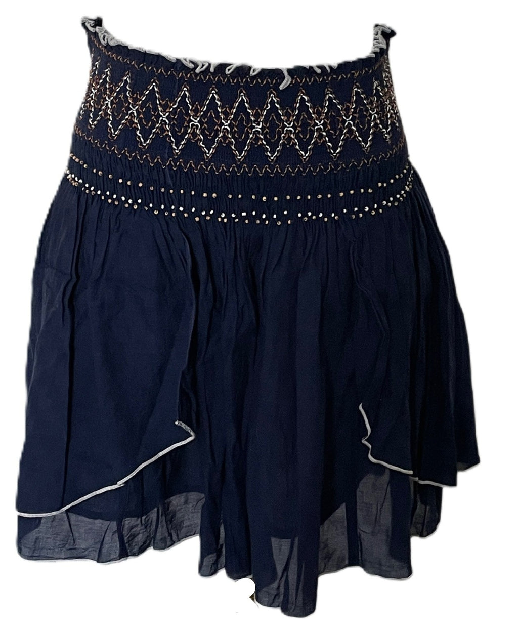 Free people ruched layered skirt 