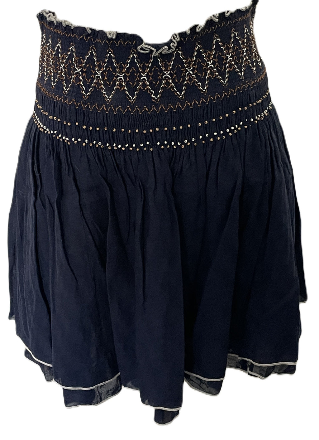 Free people ruched layered skirt 