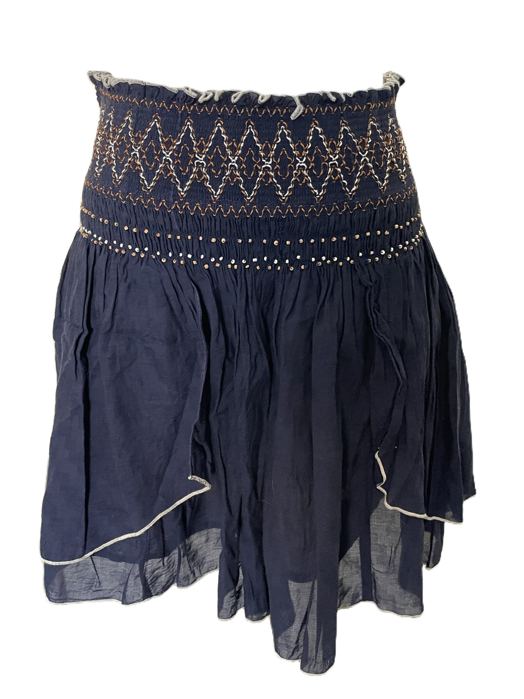 Free people ruched layered skirt 