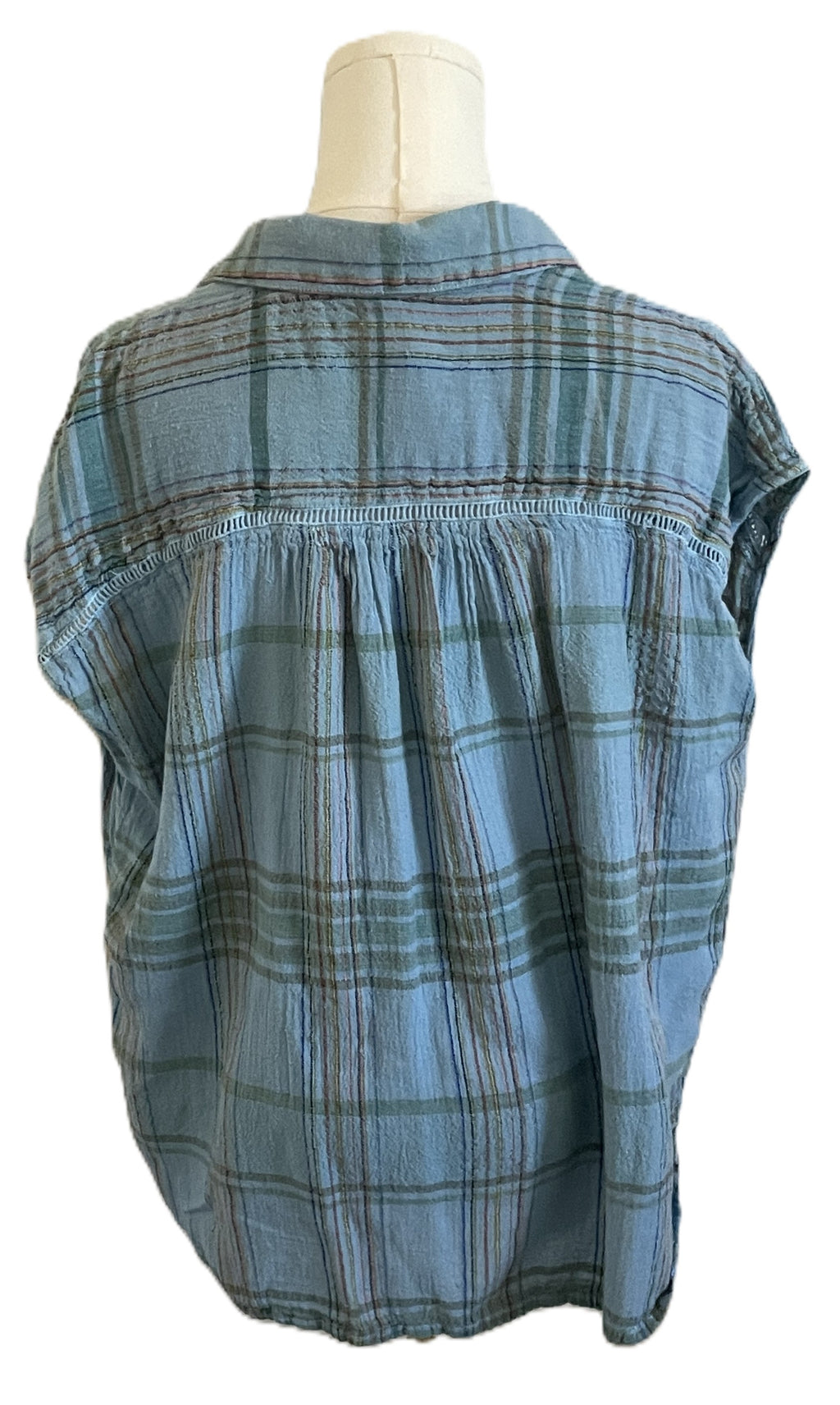 Pilcro Plaid half button down 