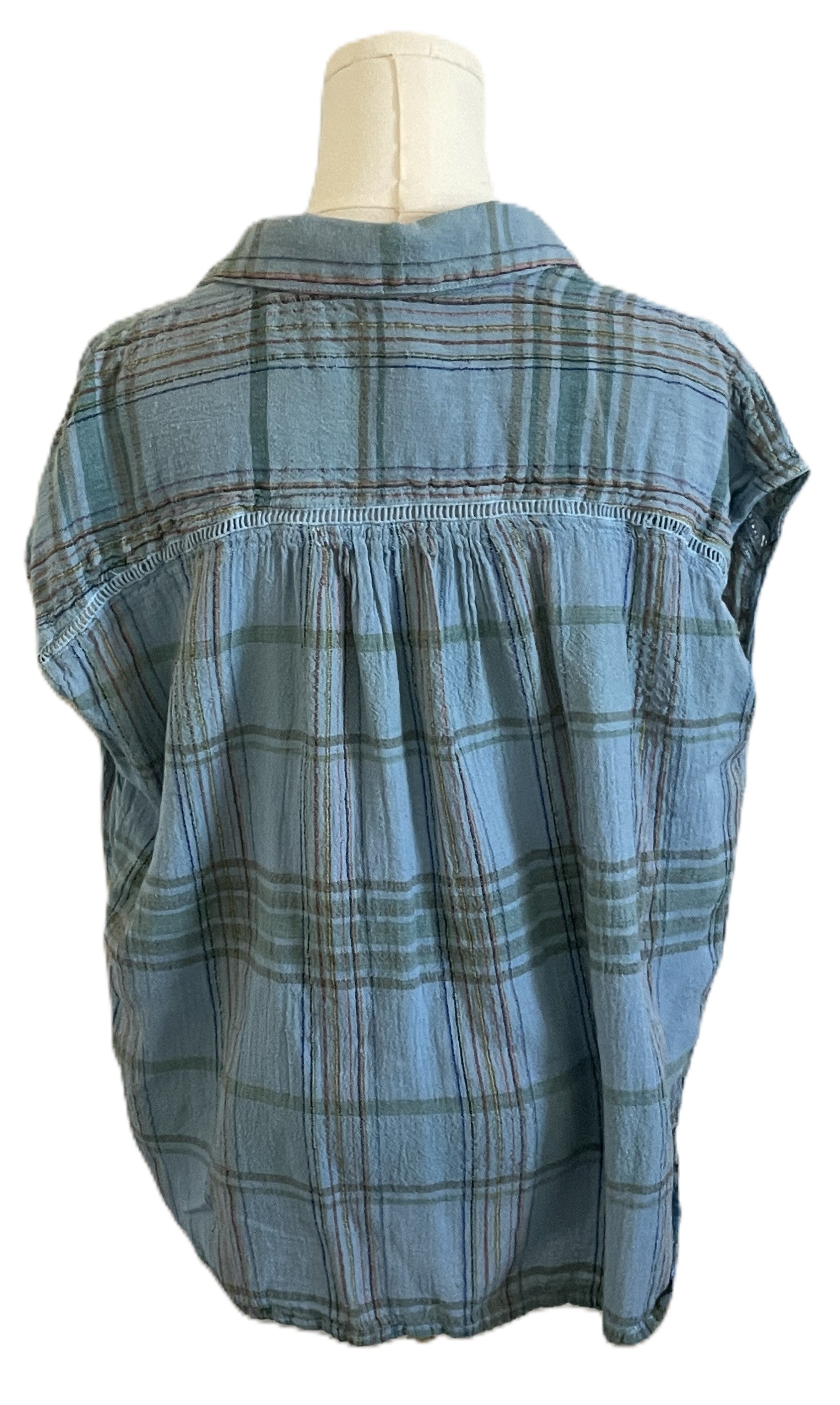 Pilcro Plaid half button down 