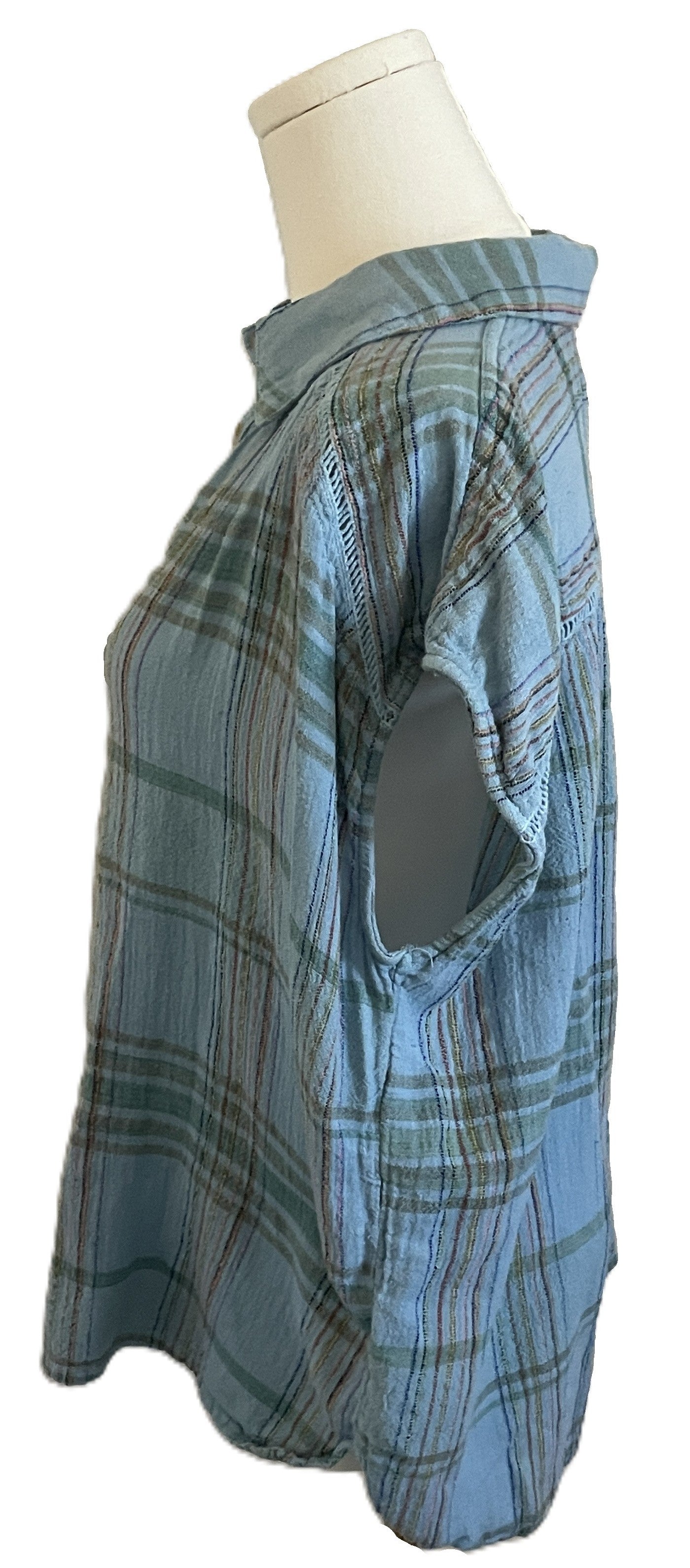 Pilcro Plaid half button down 