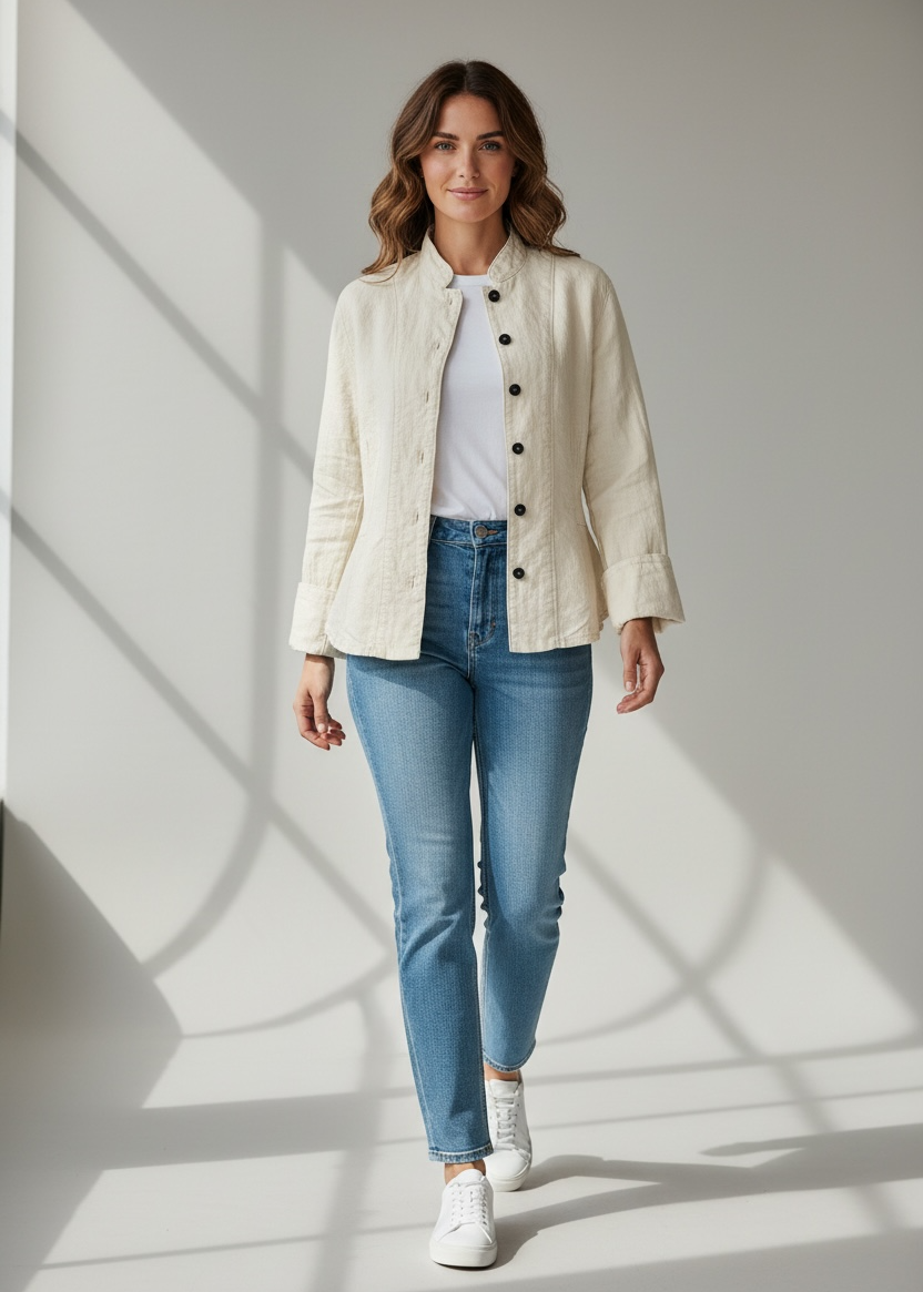 Ivory linen Blazer