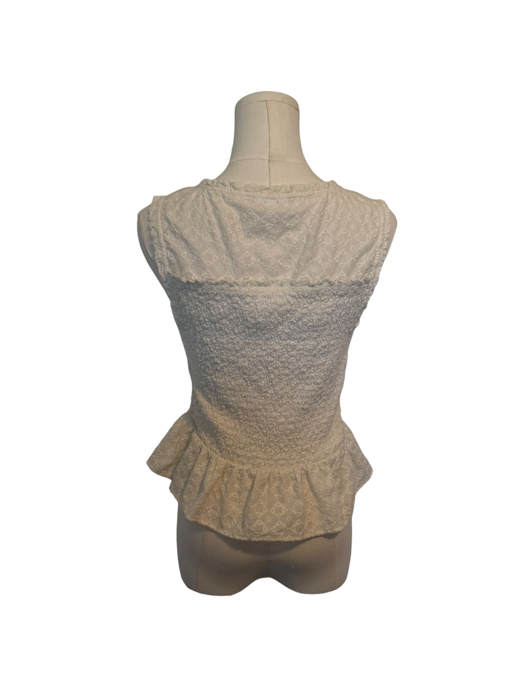 Shyanna Eyelet Smocked Corset Tank Top