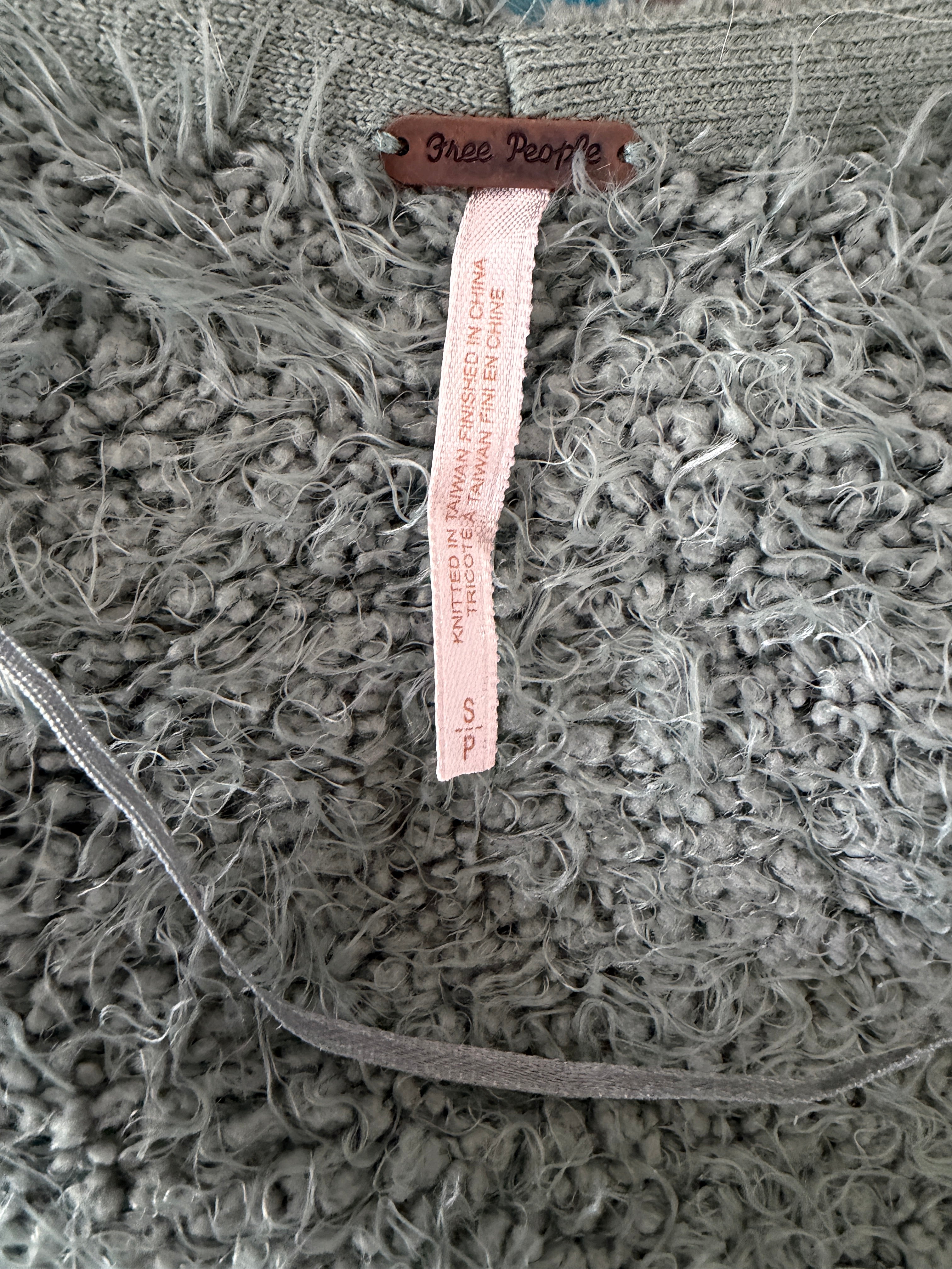 Textile with a label on a textured fabric background