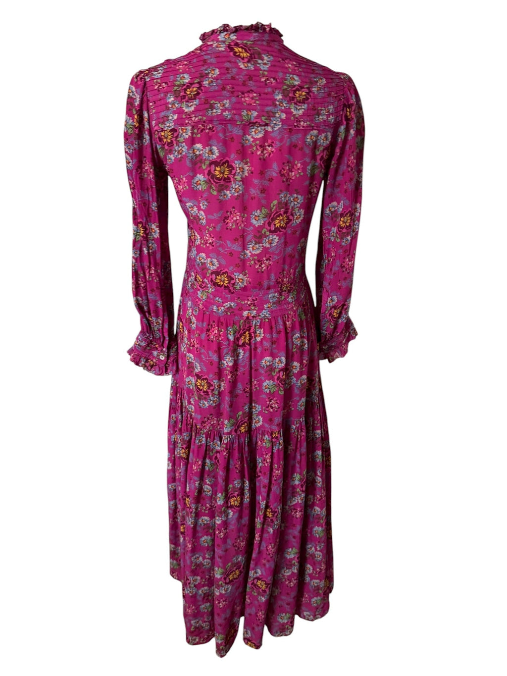 Pink floral dress on a white background