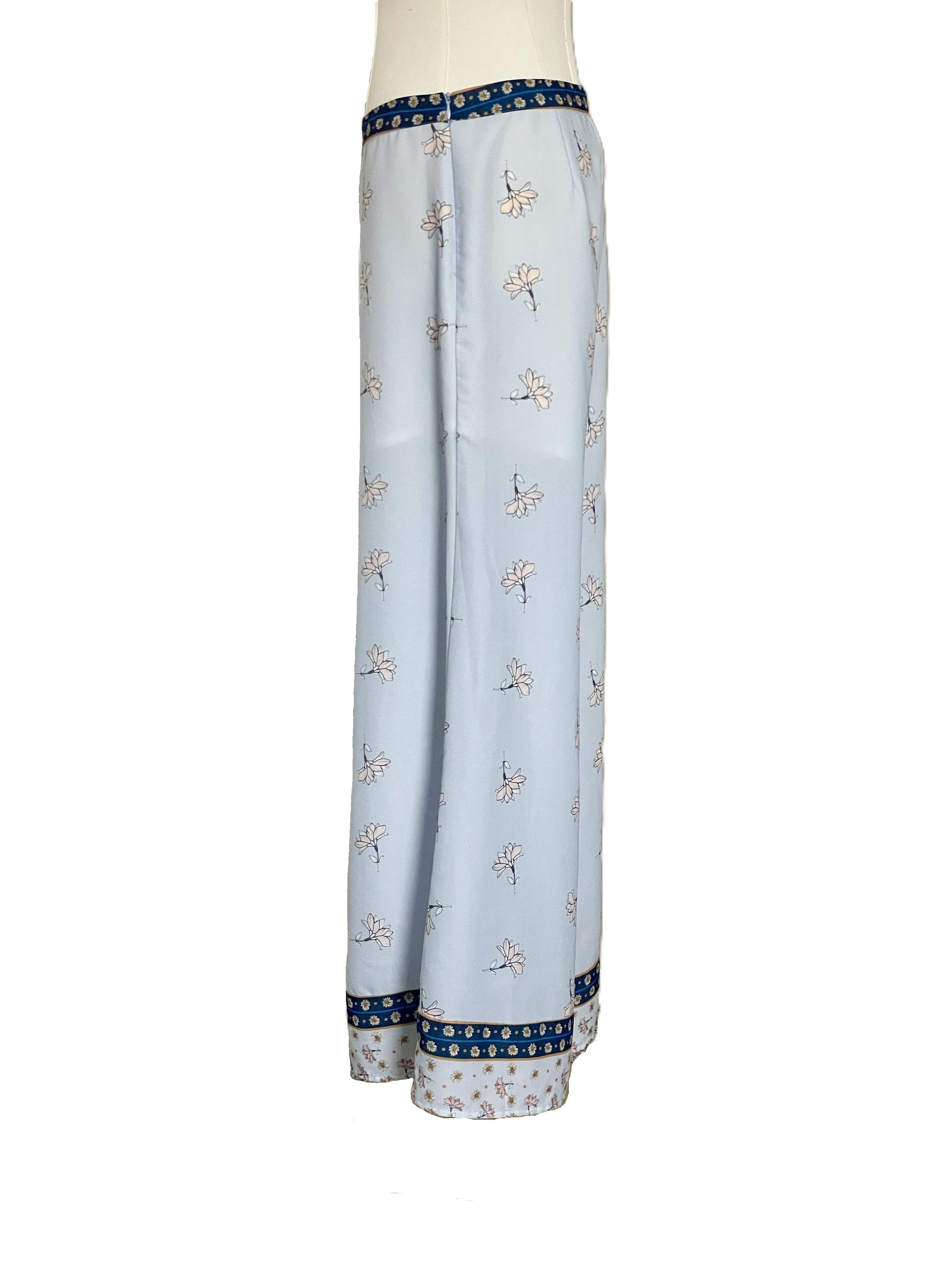 Endless Rose Border Lotus Wide leg Pants