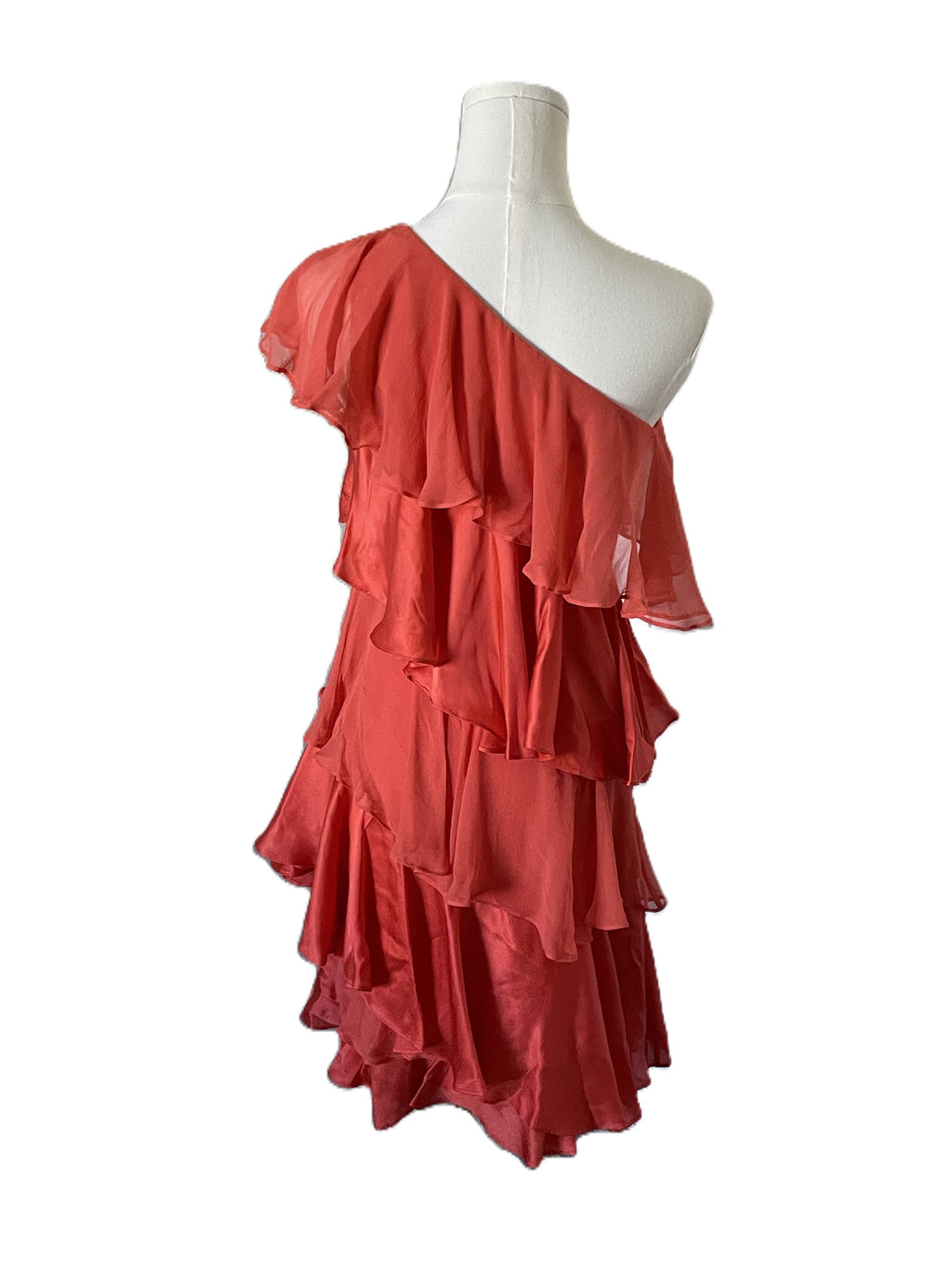 H Halston Ruffle Cocktail mini dress