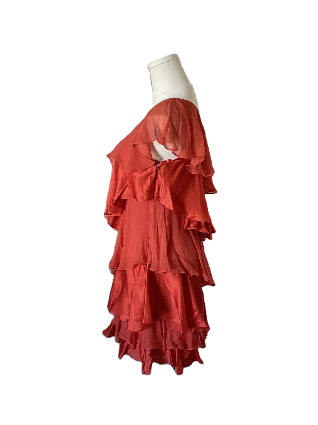 H Halston Ruffle Cocktail mini dress