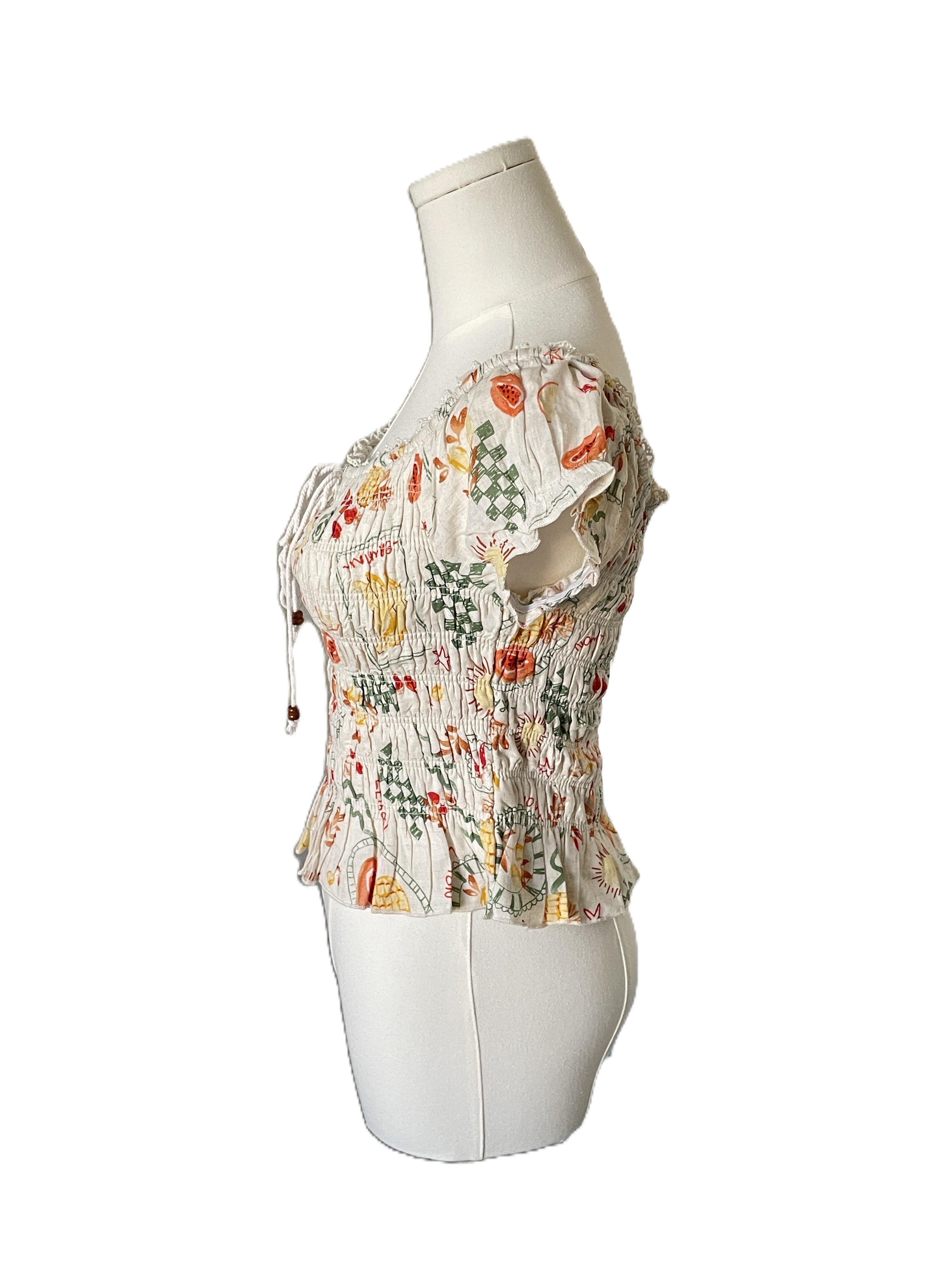 Kirious Ruched costal crop top