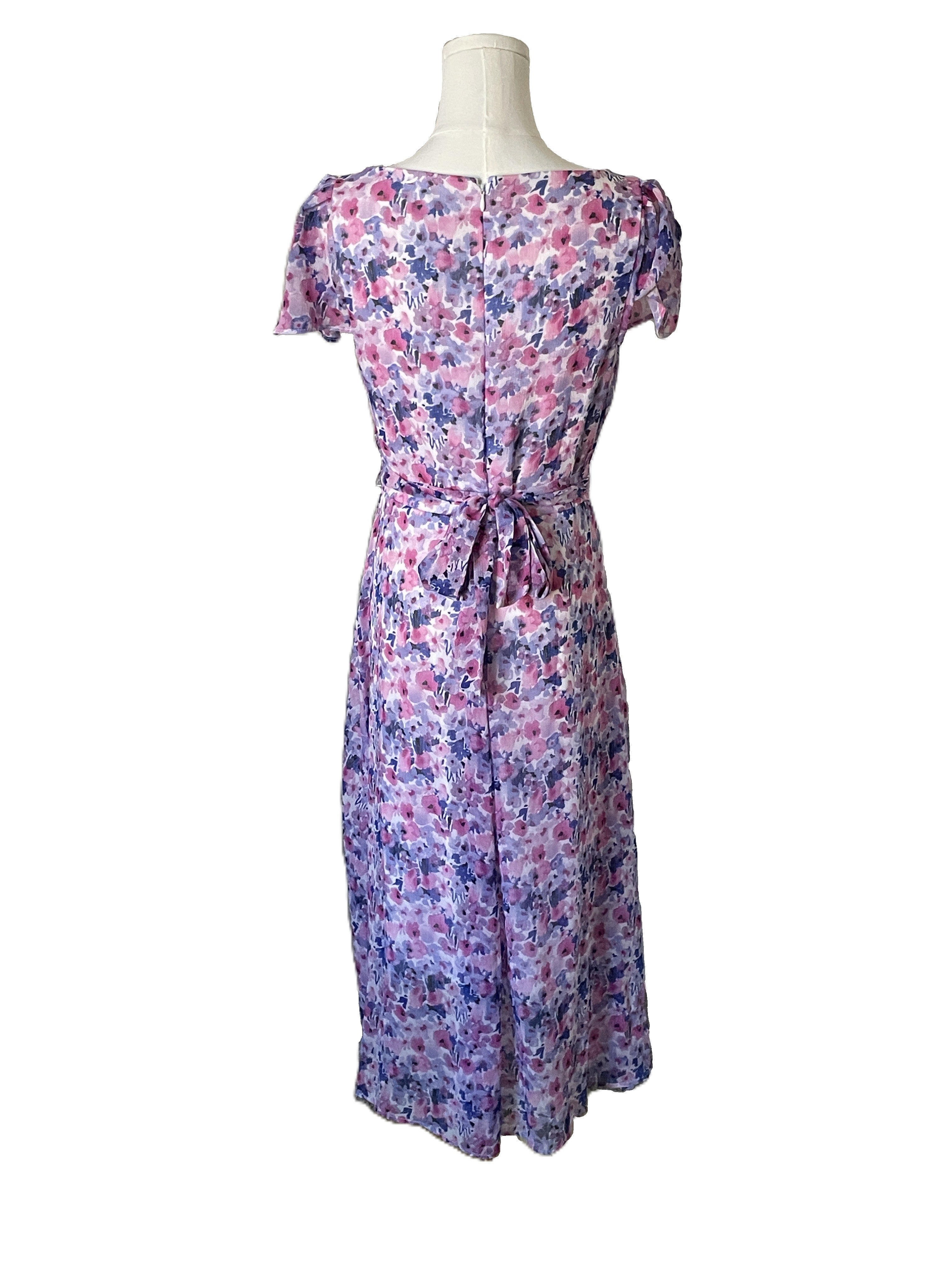 DKNY Floral wrap style dress