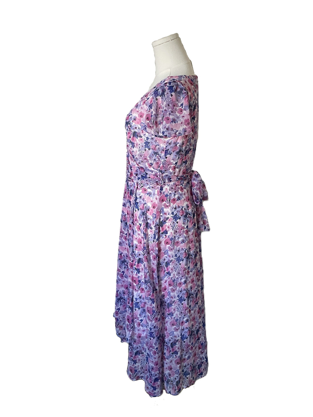 DKNY Floral wrap style dress