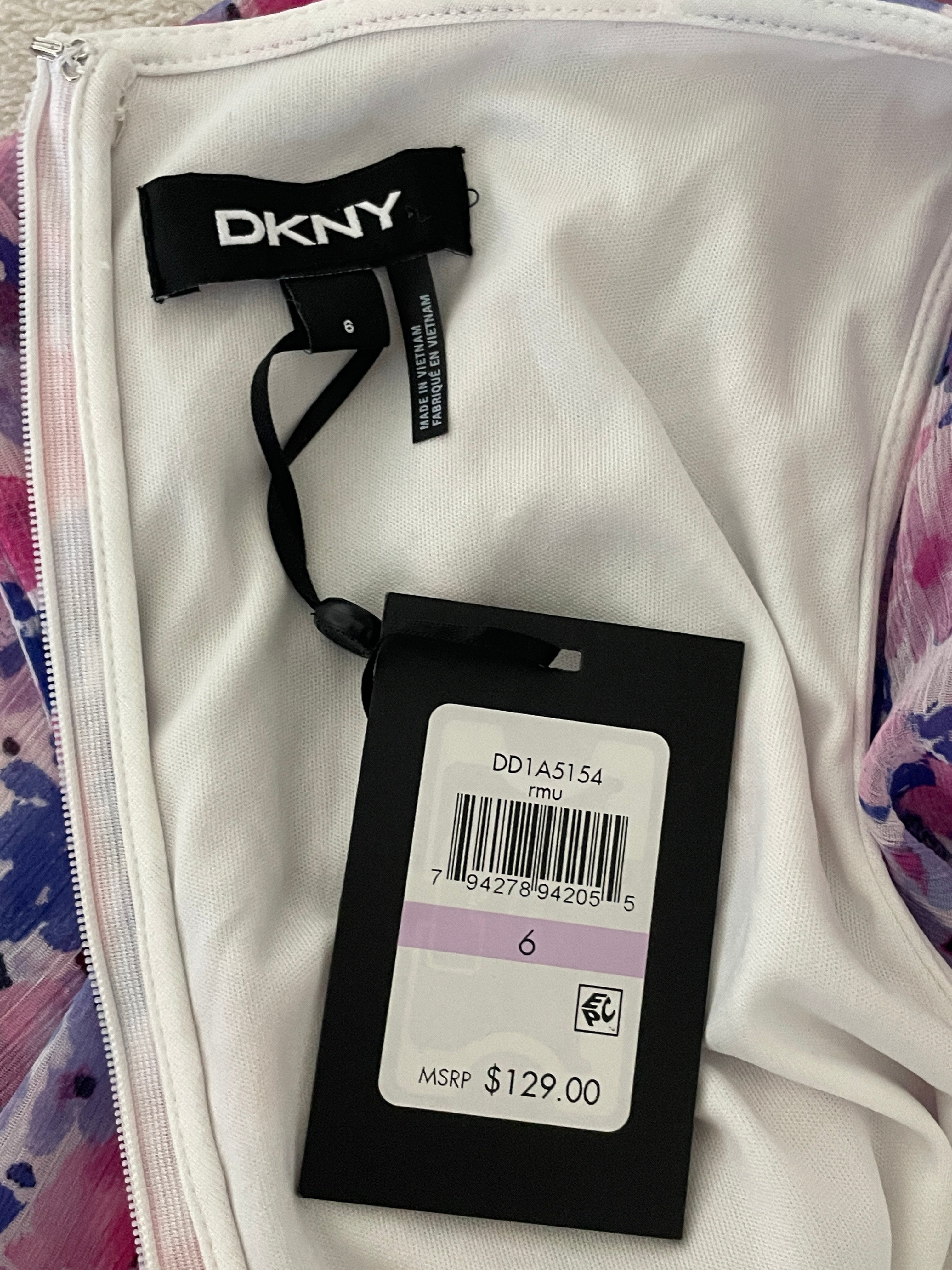 DKNY Floral wrap style dress