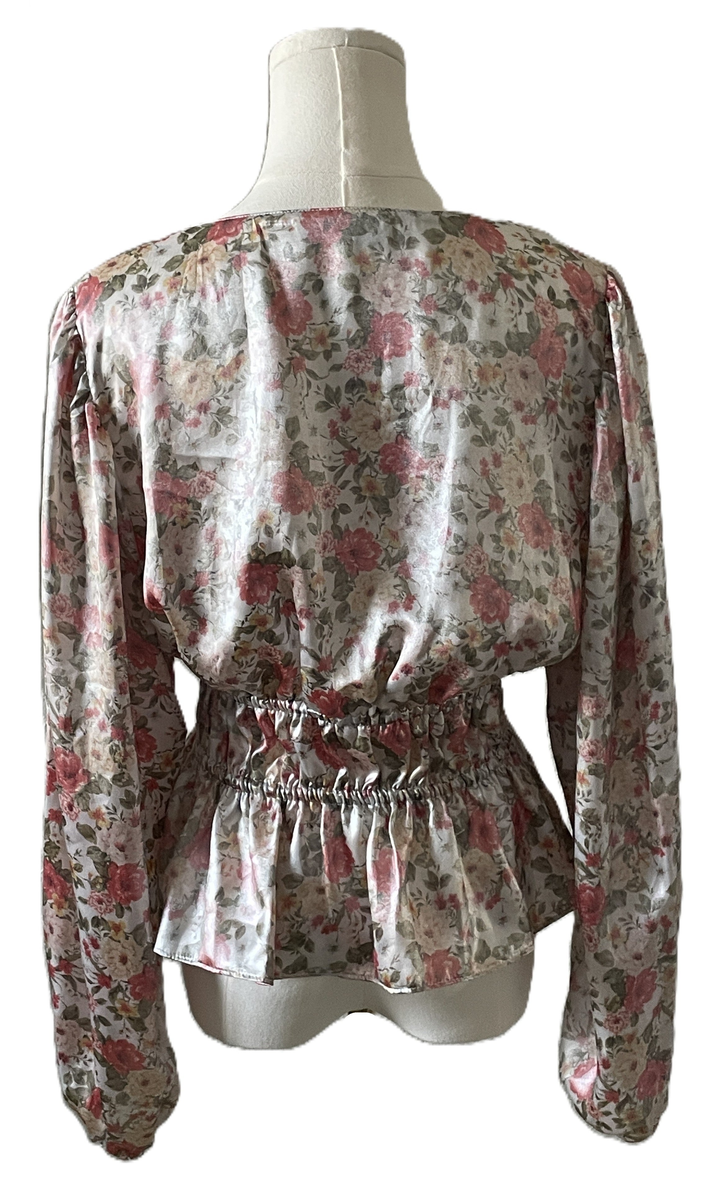 Wayf Long sleeve peplum blouse