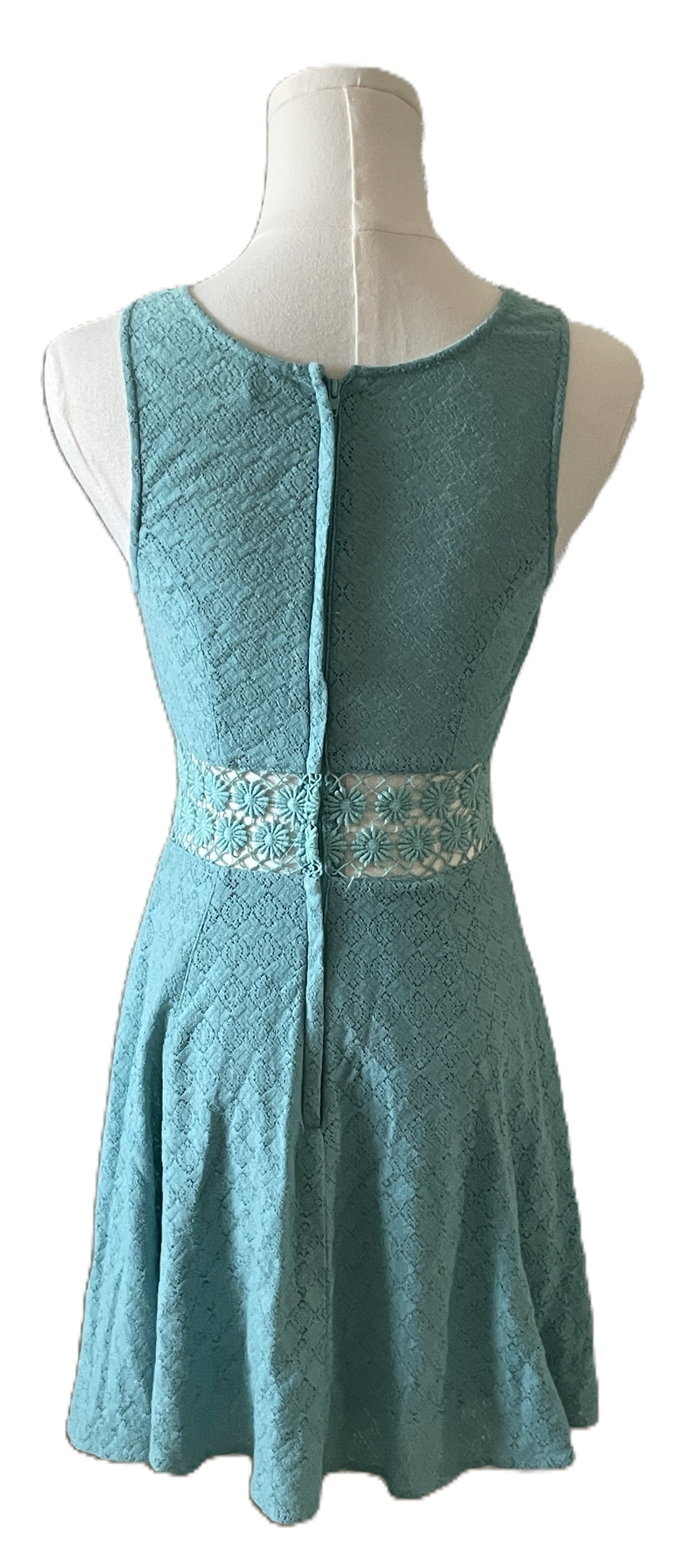 Free people Teal Daisy Floral Lace Dress