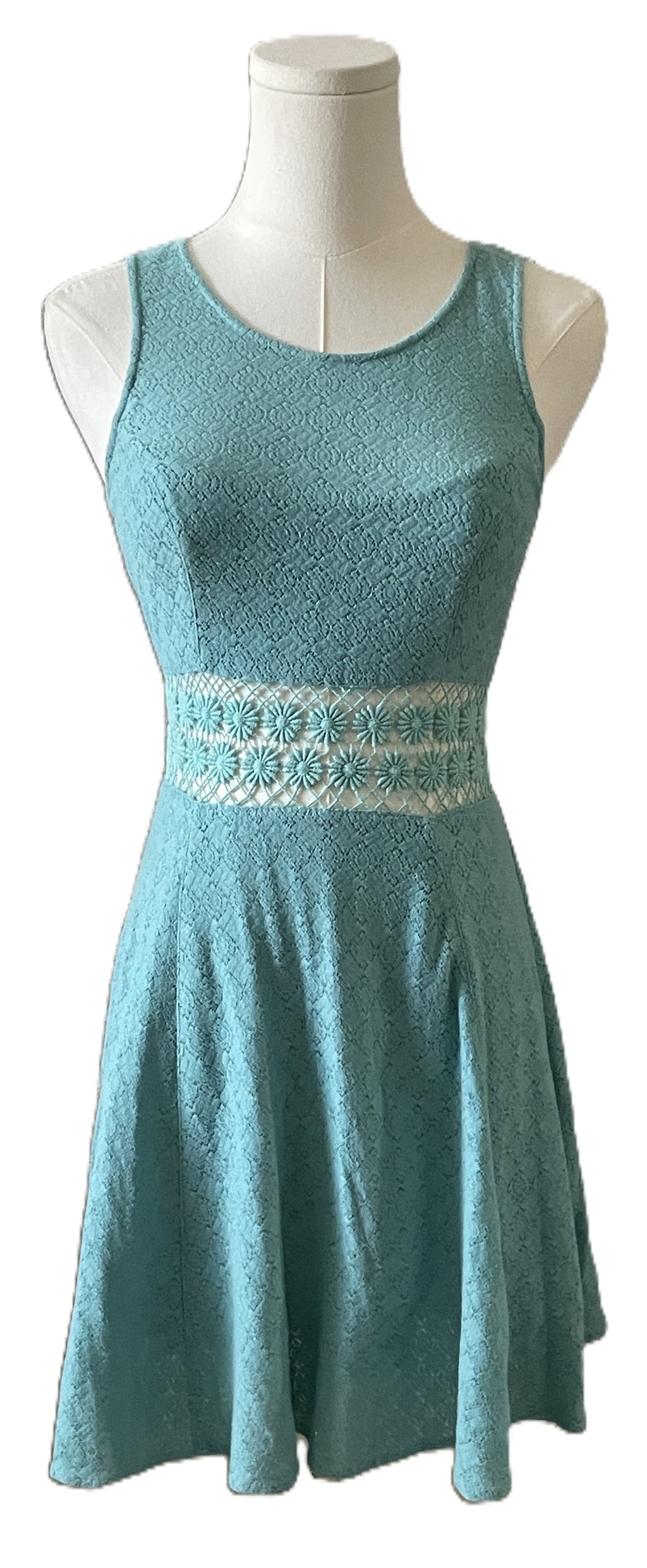 Free people Teal Daisy Floral Lace Dress