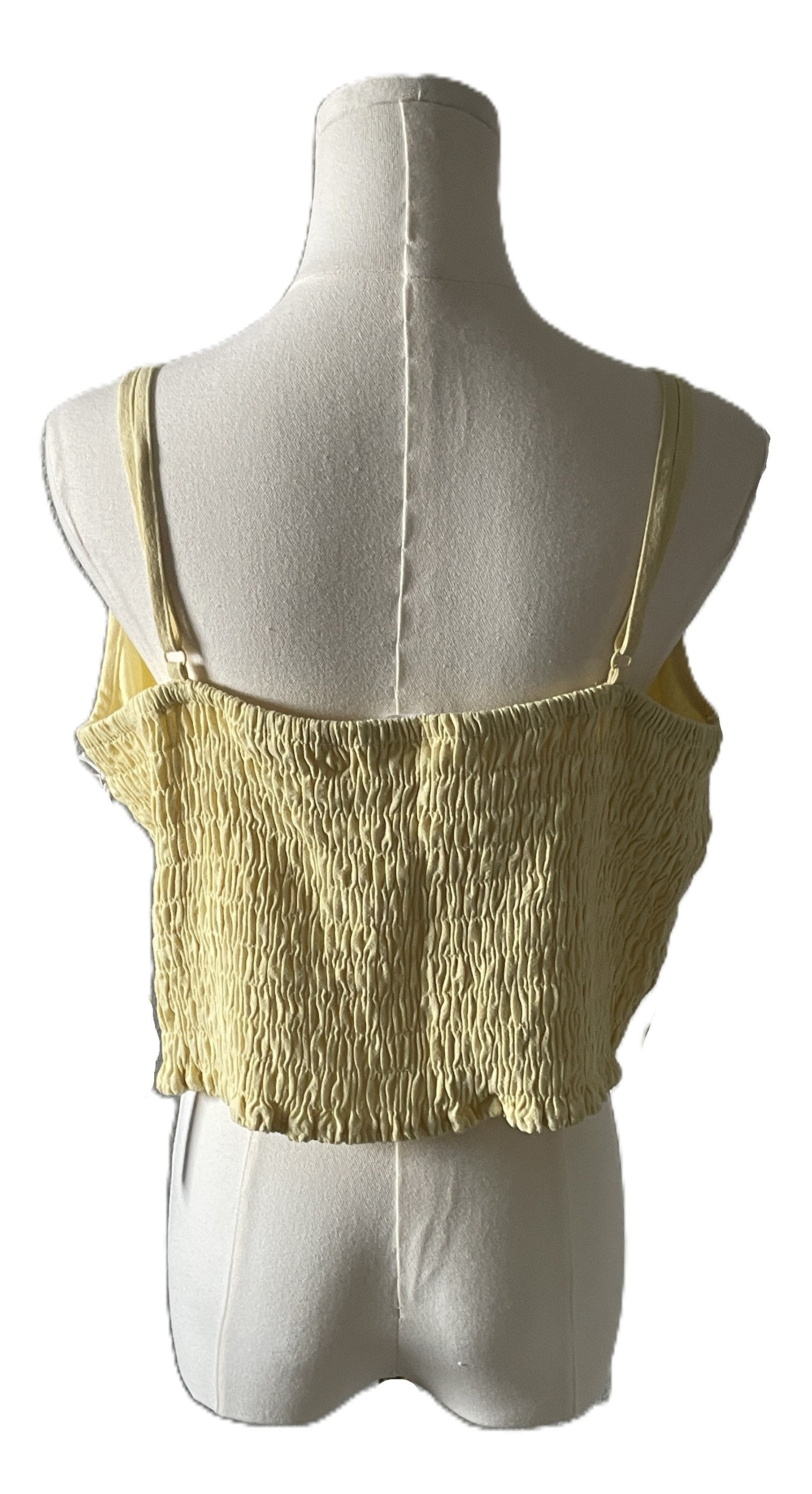 Sienna Sky butter yellow crop top