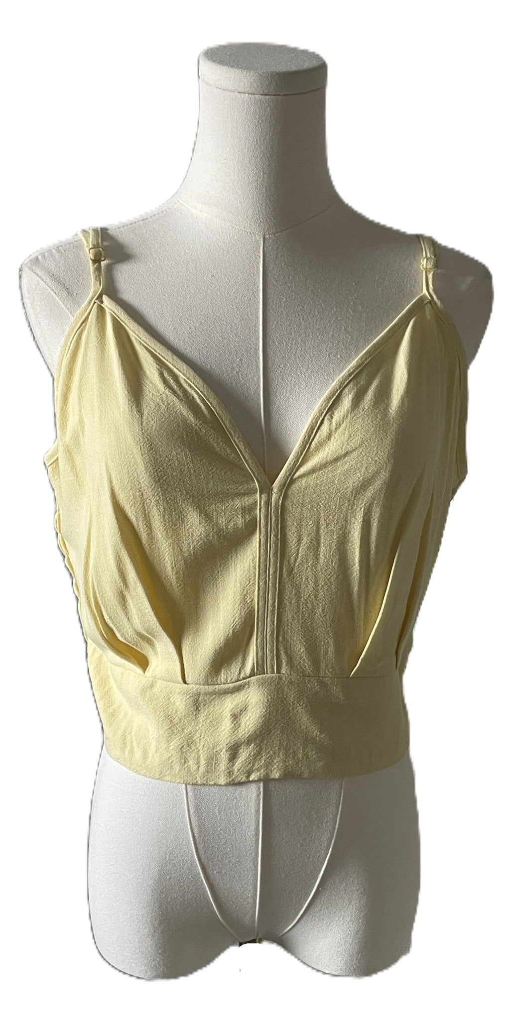 Sienna Sky butter yellow crop top