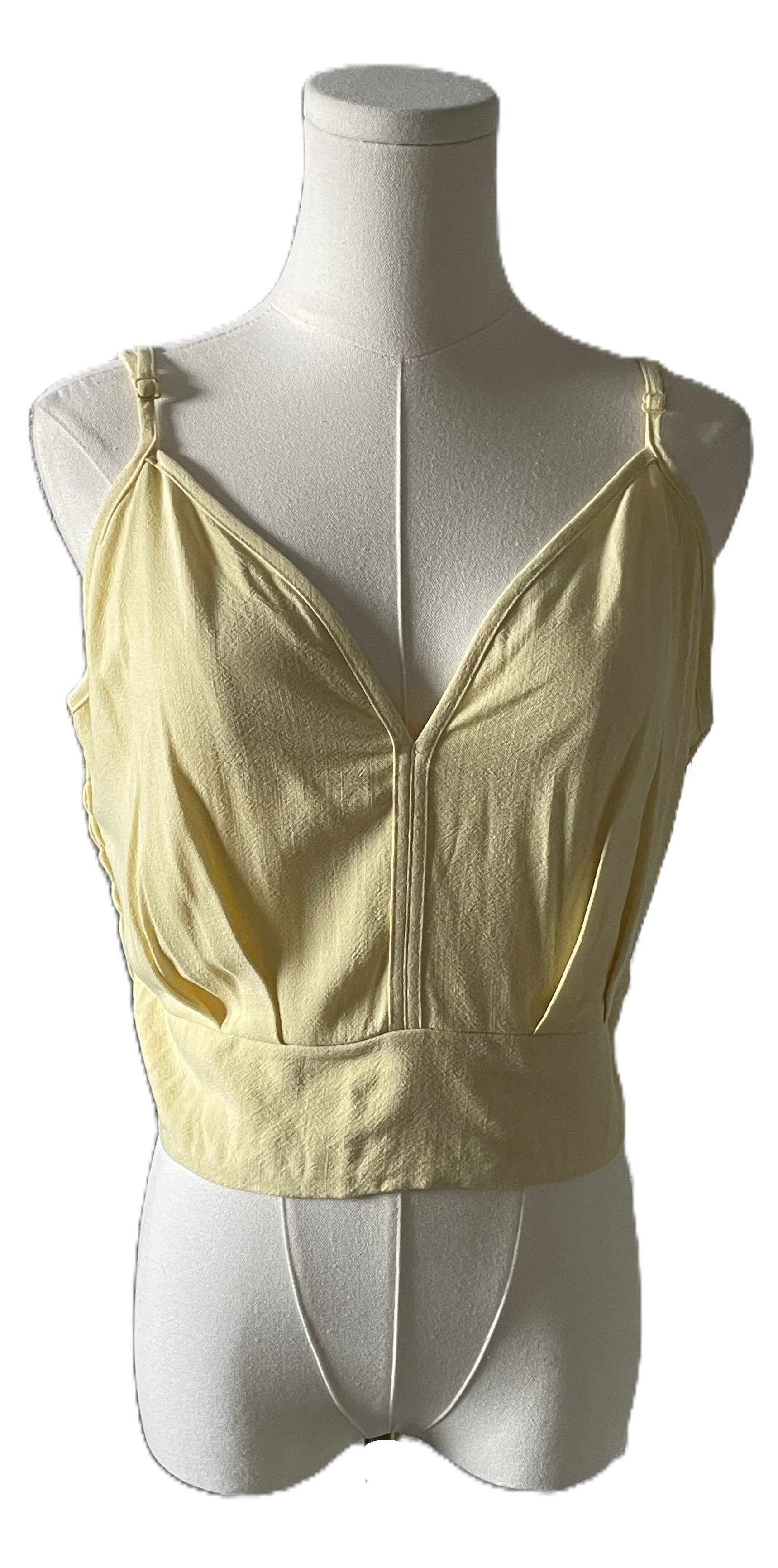 Sienna Sky butter yellow crop top