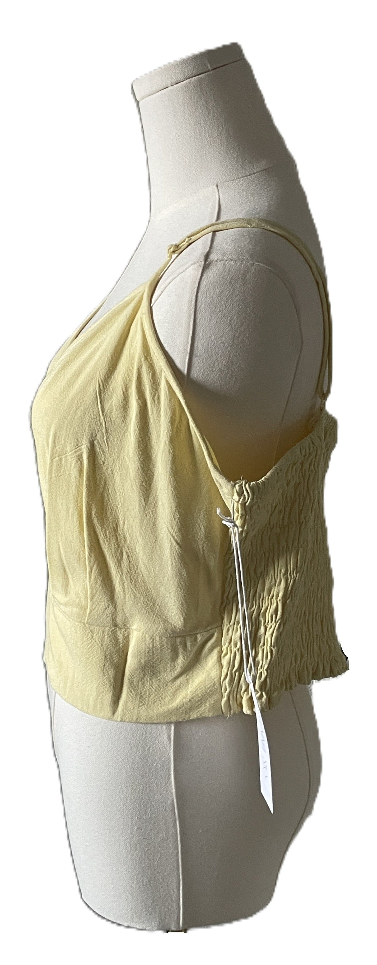 Sienna Sky butter yellow crop top