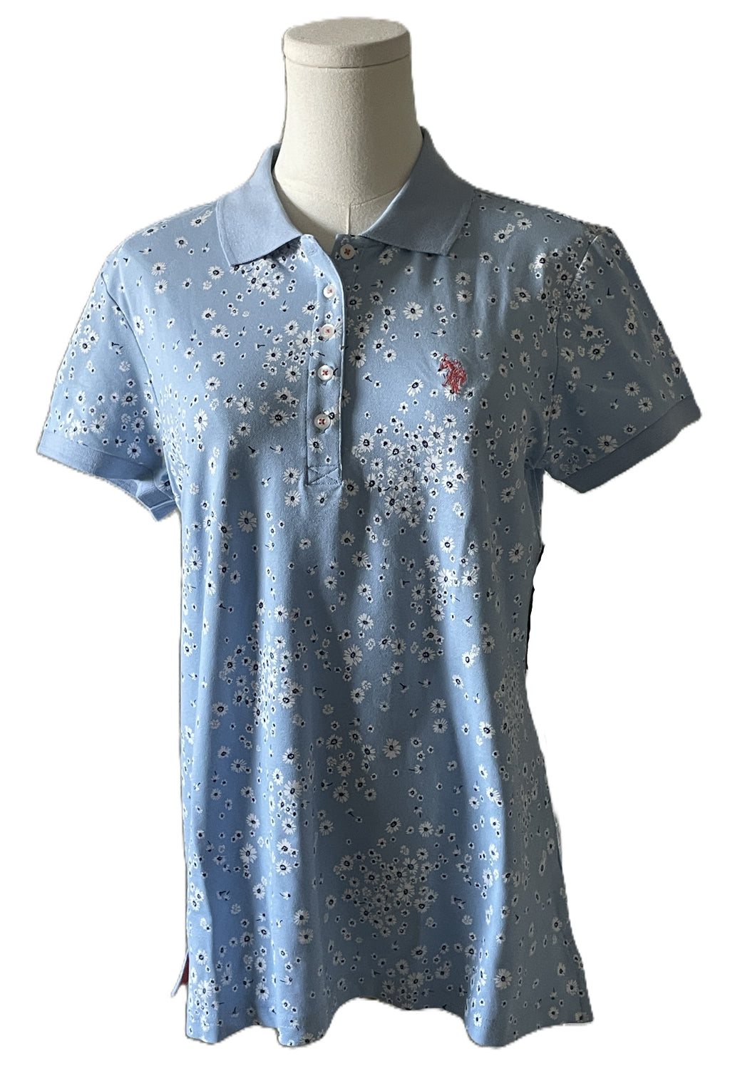 US Polo Assn. Blue floral polo