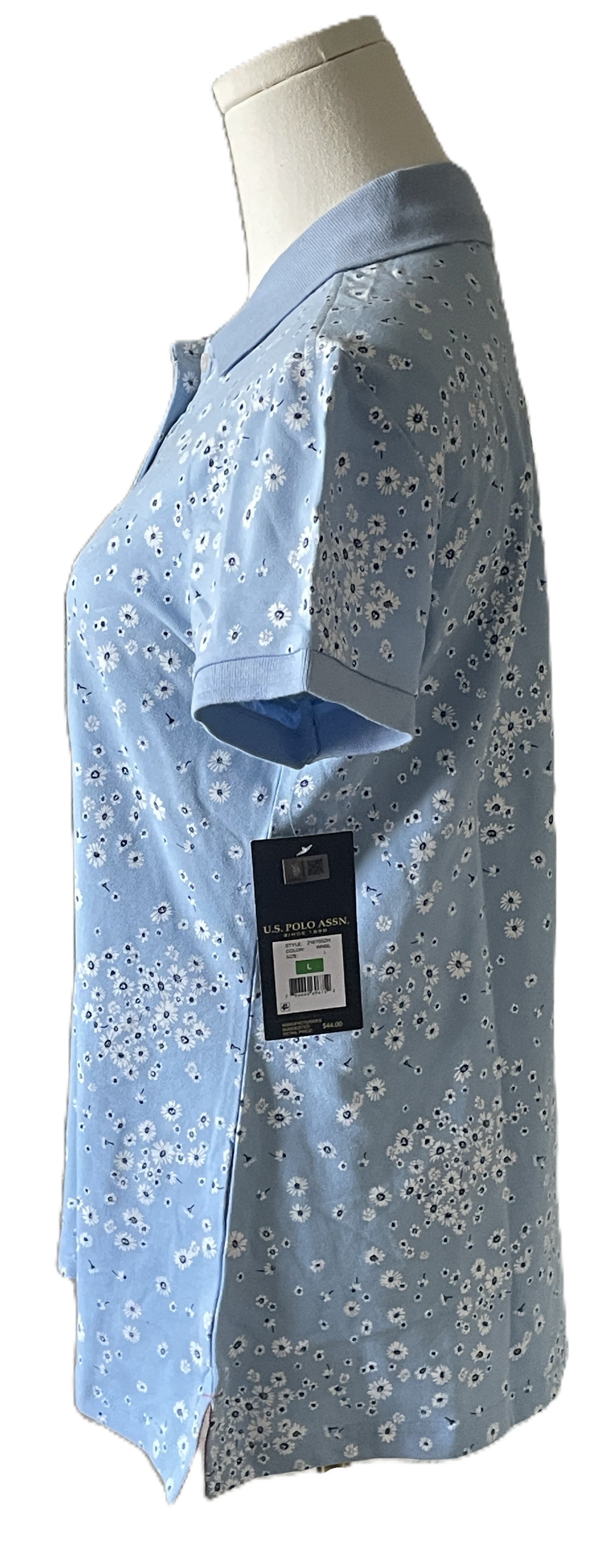 US Polo Assn. Blue floral polo