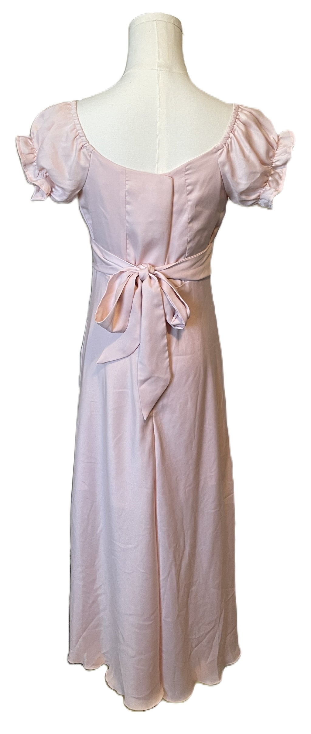 Pink Empire waste midi dress