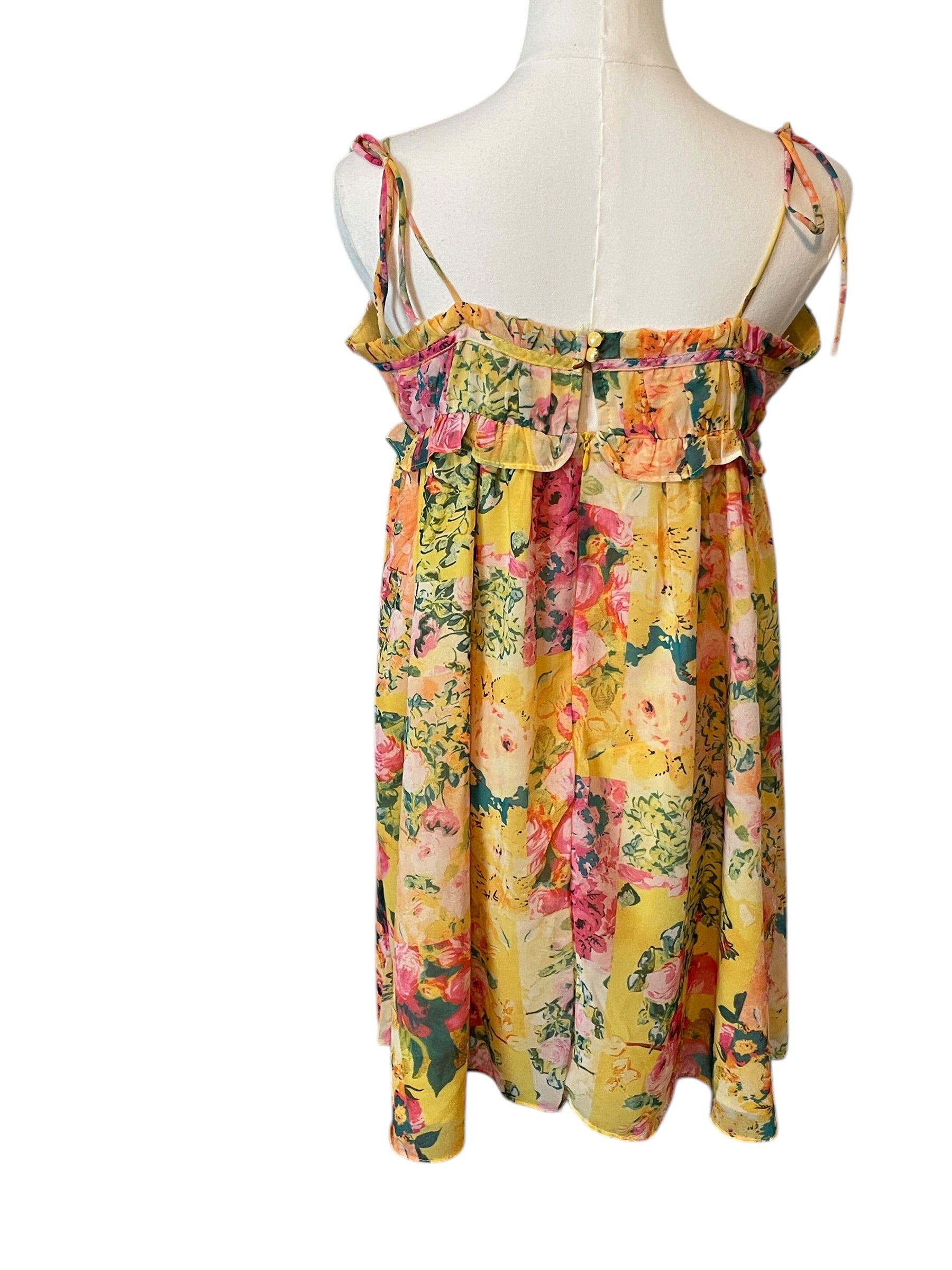For Love Bell Bow Rushed Bra Corset Style Mini Dress