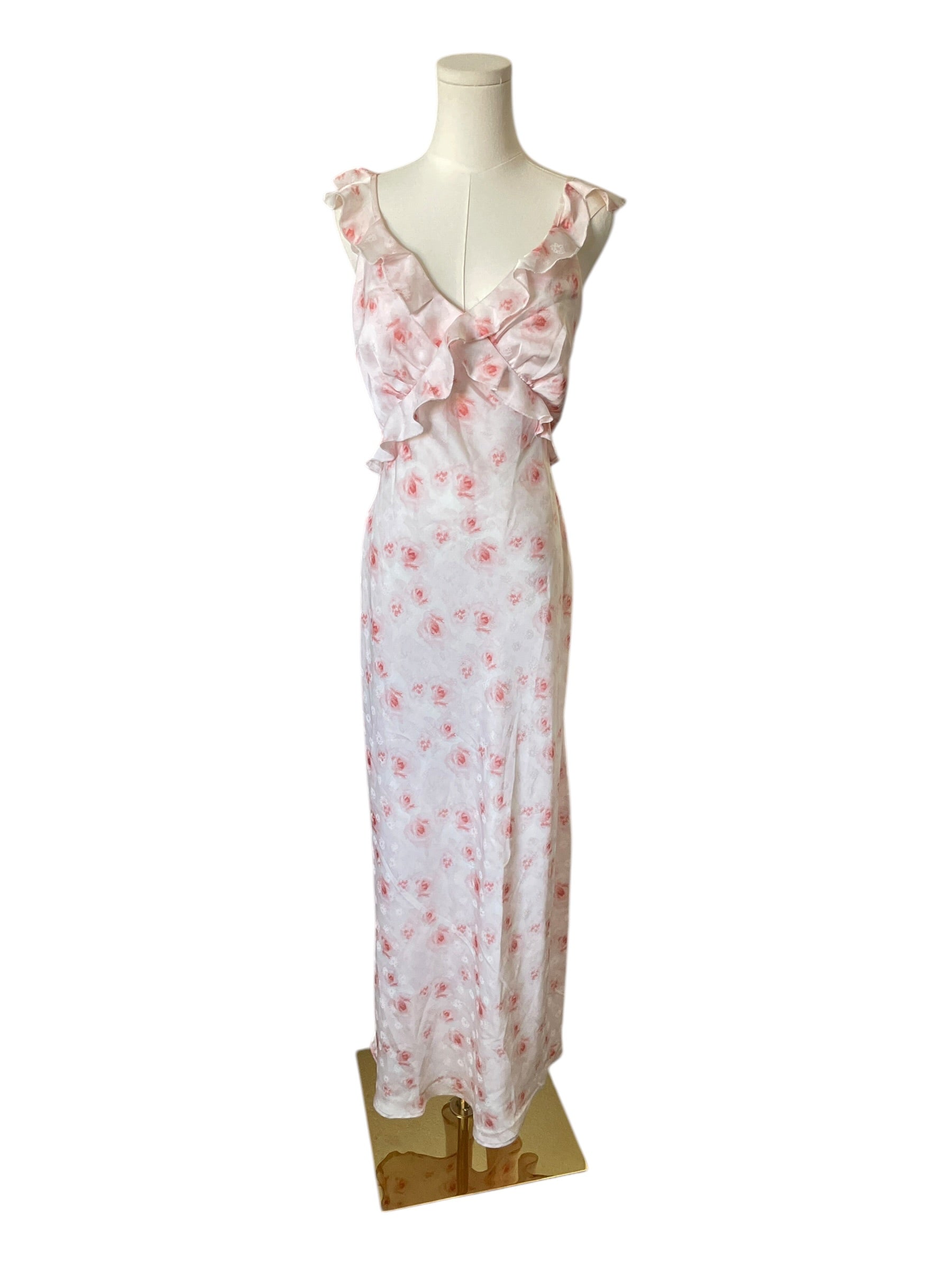 And Now This Crisscross Ruffled Slip Dress