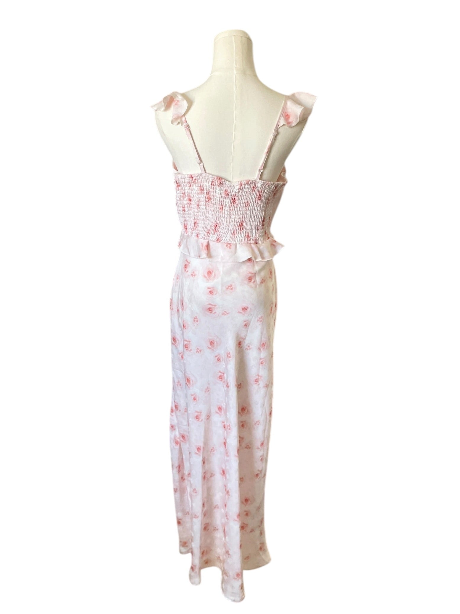 And Now This Crisscross Ruffled Slip Dress